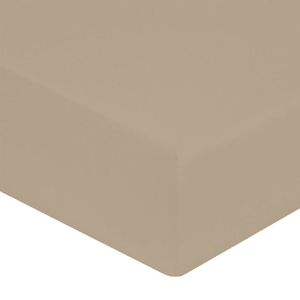 Lingorama drap-housse percale coton 140x190 blanc bonnet 40cm