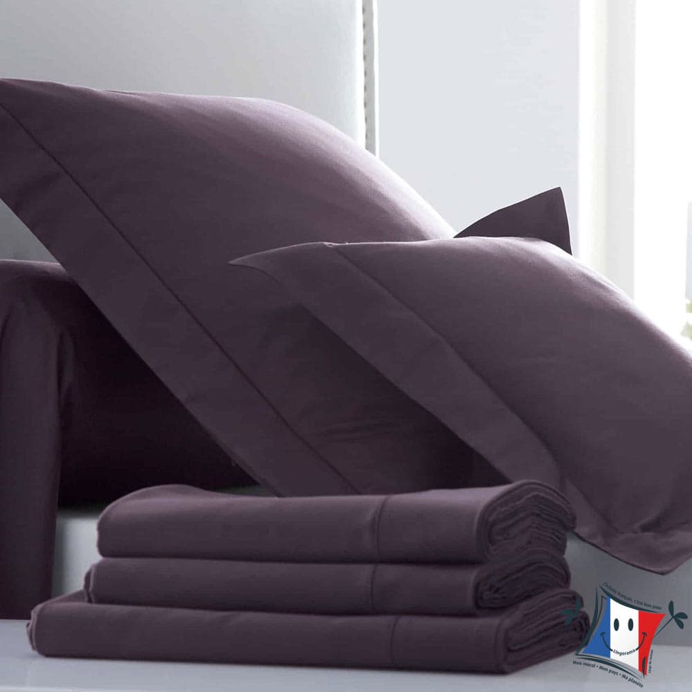 Lingorama Linge de lit Drap-housse satin coton 140x190 blanc