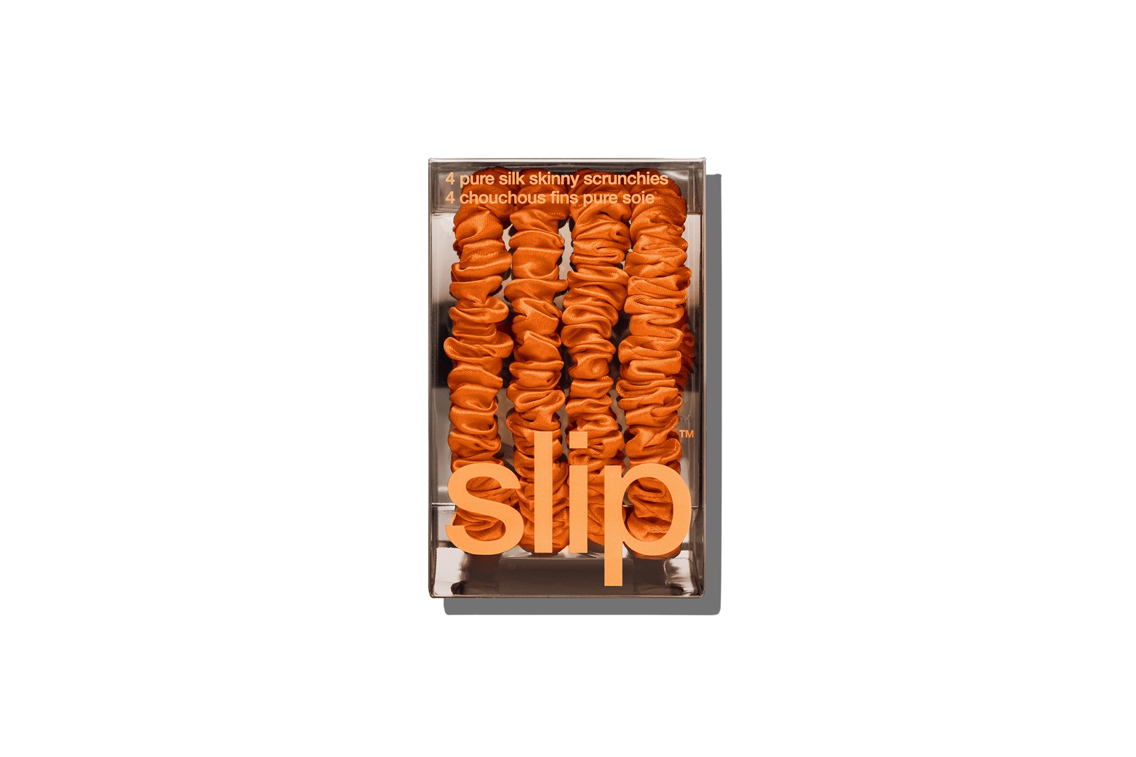 Slip Skinny Scrunchies chouchou soie Orange lot 4