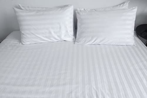 TEXPOT Bettwäsche parure de lit coton blanc 135x200 rayures