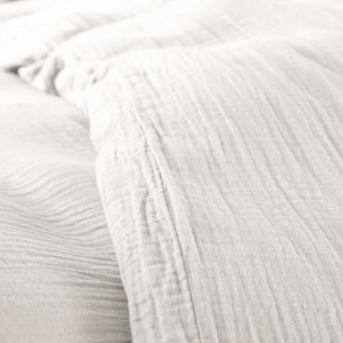 Promo Linge Pack Parure Gaze Coton Blanc 240x220 cm