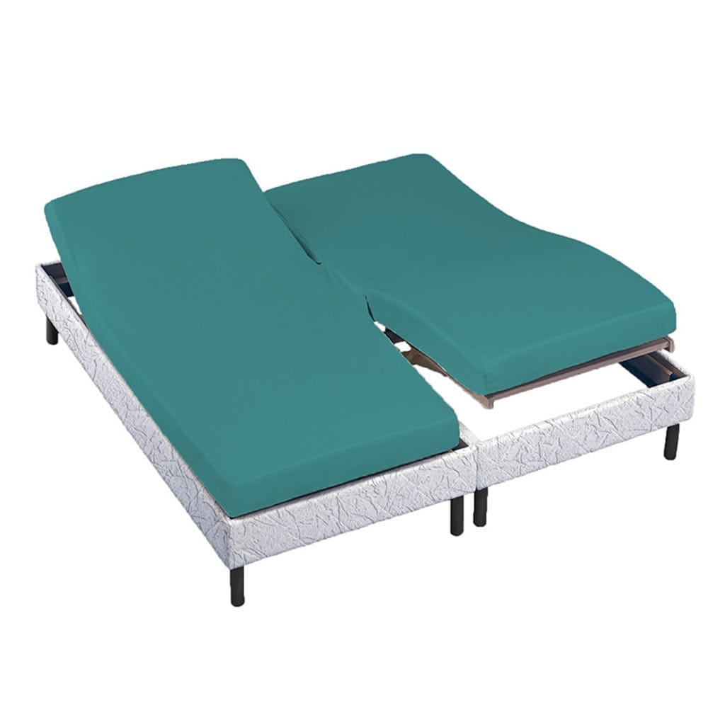 Lingorama Linge de lit Drap housse 2x90x200 percale coton bonnet 30 cm