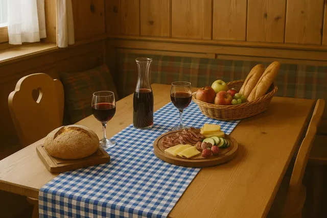 TEXPOT Tischläufer chemin de table 40x200 cm carreaux bleus coton