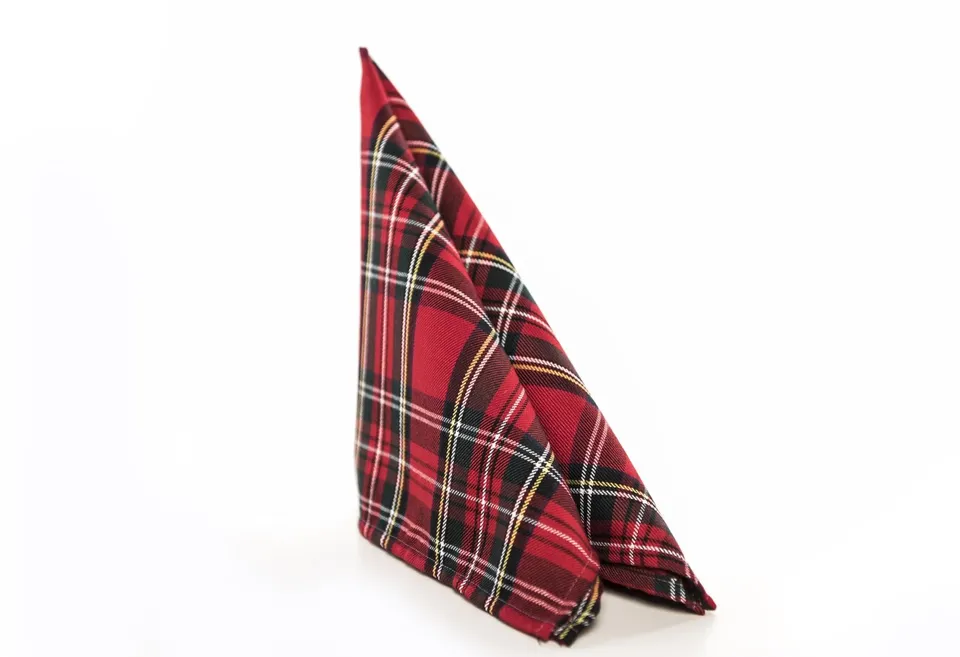 TEXPOT Servietten serviette rouge écossais 50x50