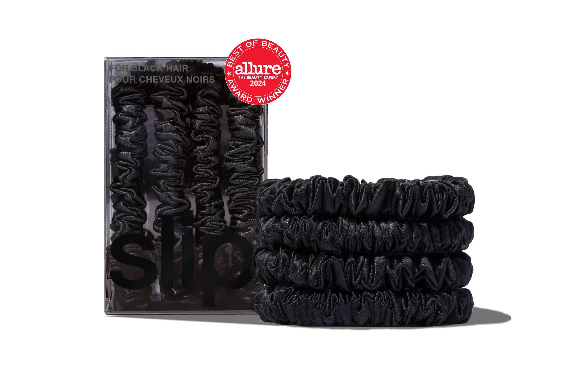 Slip Back to Basics Black Skinny chouchou lot 4 soie