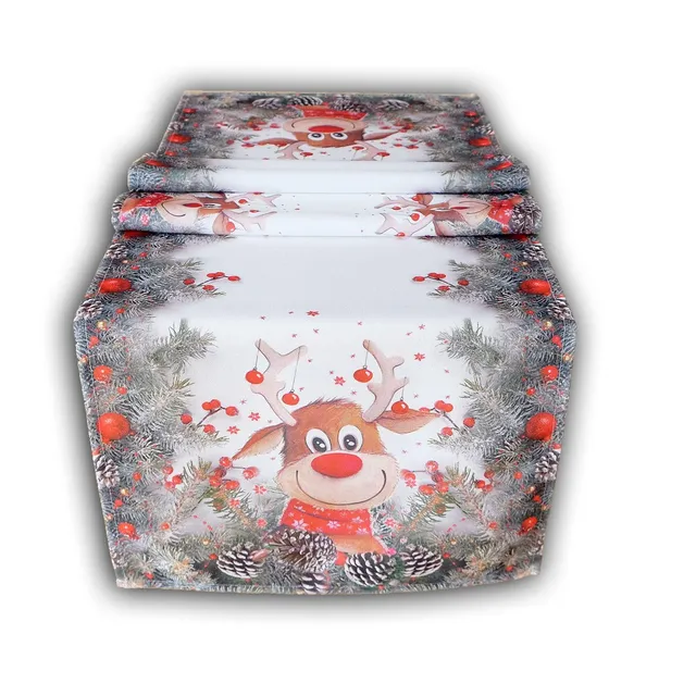 TEXPOT Tischläufer chemin de table 40x140 cm élan nez rouge