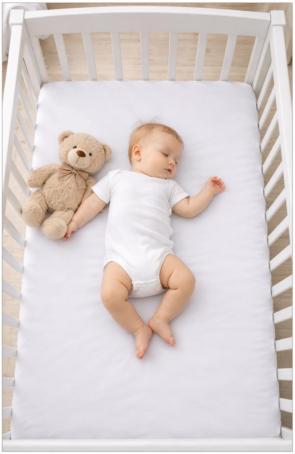 TEXPOT Bettlaken drap-housse 60x120 cm gris bébé coton