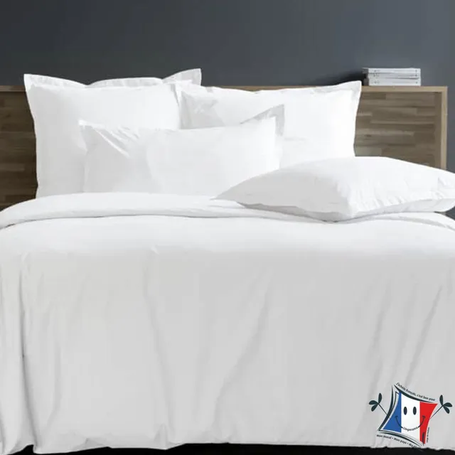Lingorama housse de couette percale blanc 240x220