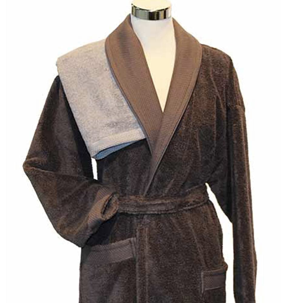 Lingorama Linge de bain Peignoir éponge coton anthracite