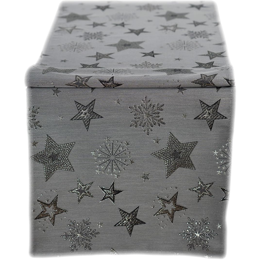TEXPOT Tischläufer étoiles Noël chemin de table 40x140 cm rouge