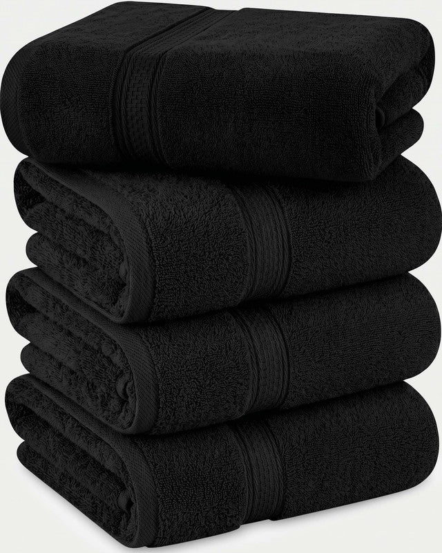 Utopia Bedding Towels grande serviette bain coton gris lot 4