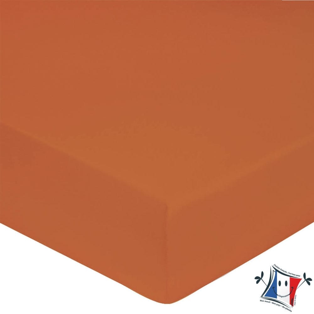 Lingorama drap-housse uni percale coton 90x200 bonnet 30