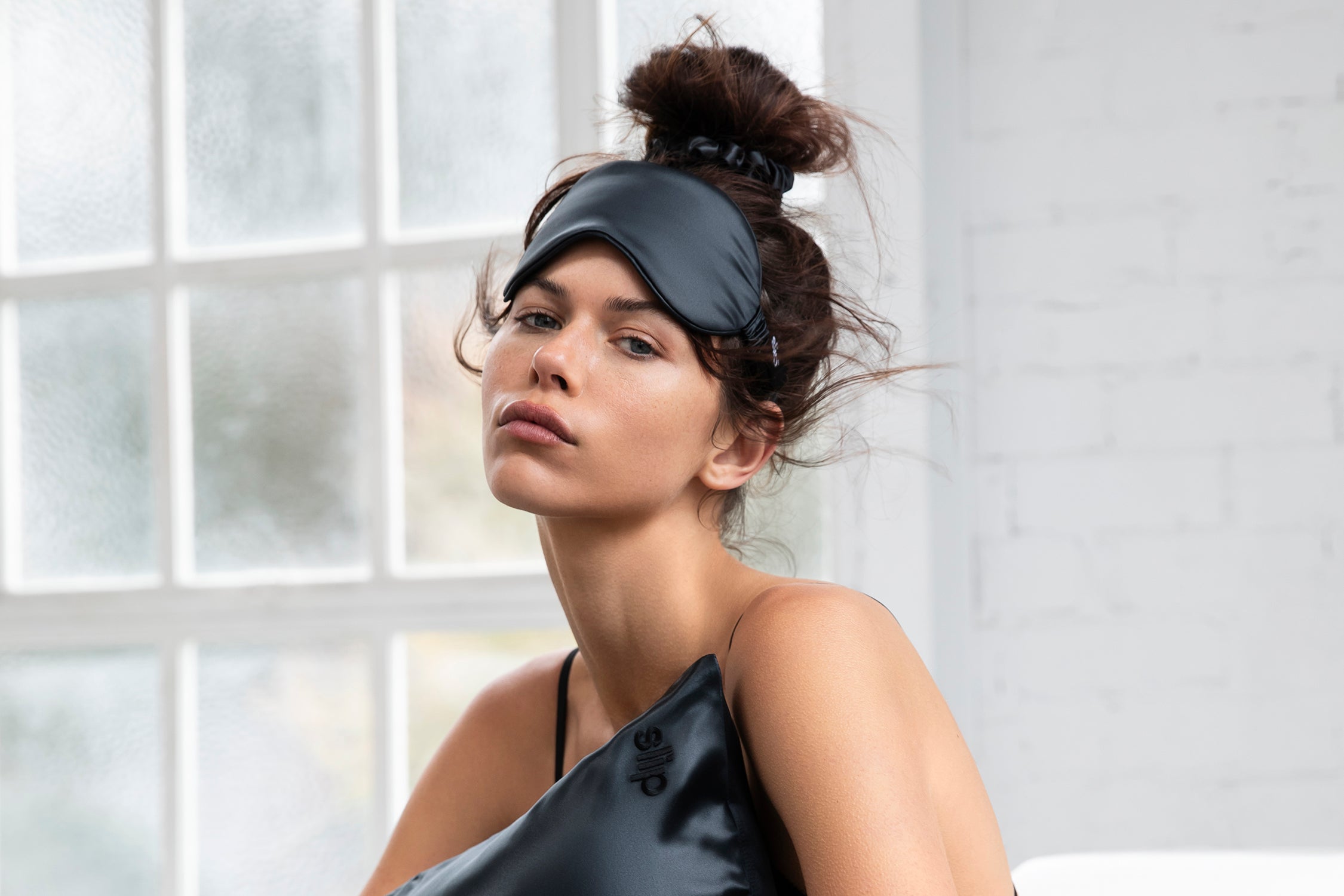 Slip Sleep Mask masque de nuit soie noir