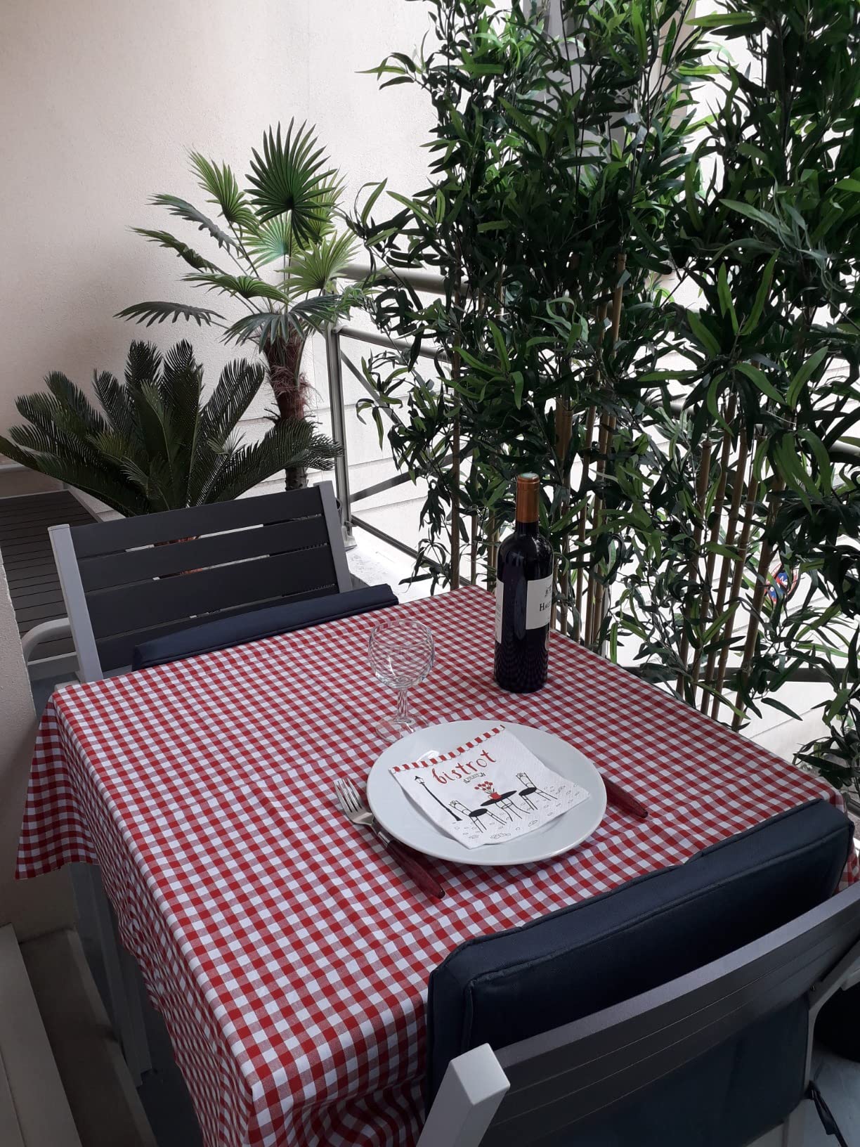Texpot Tischdecken nappe carreaux rouge 130x170 cm