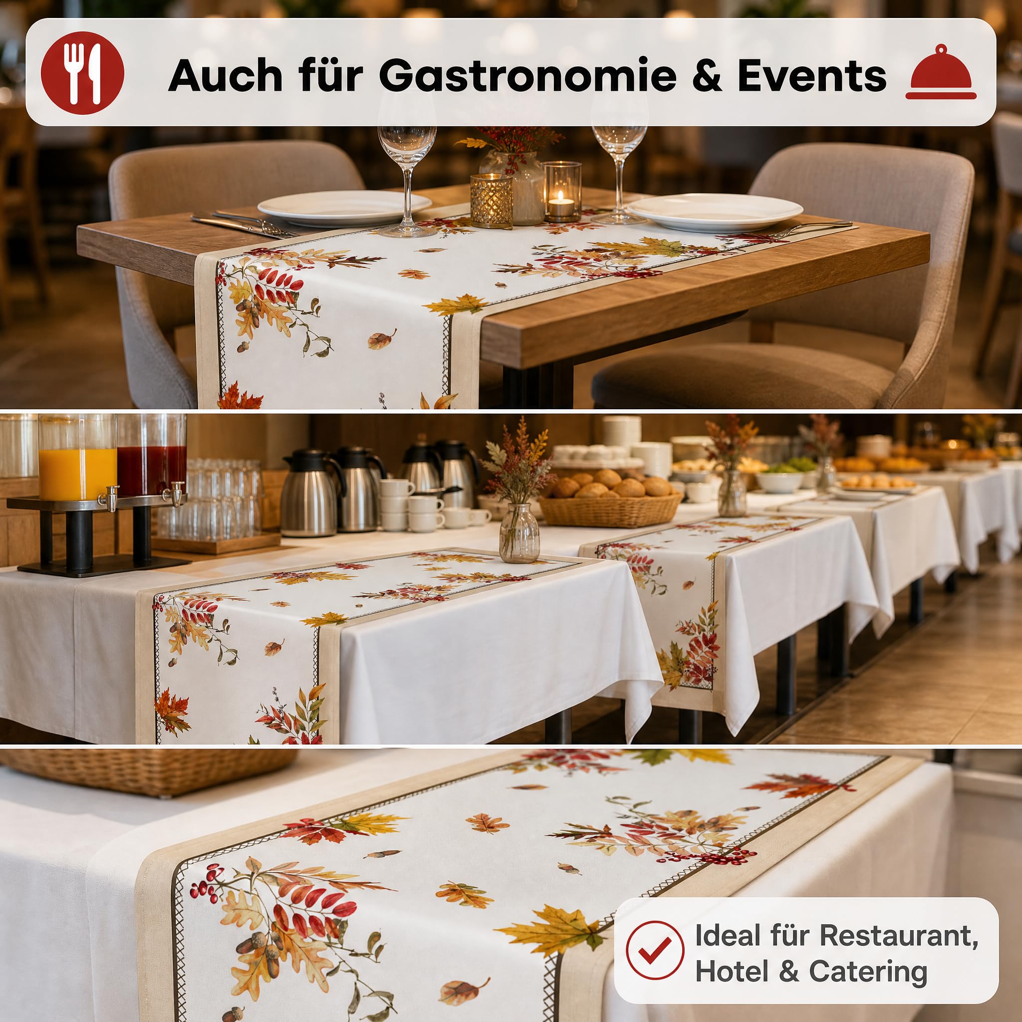 TEXPOT Tischläufer chemin table automne 40x140