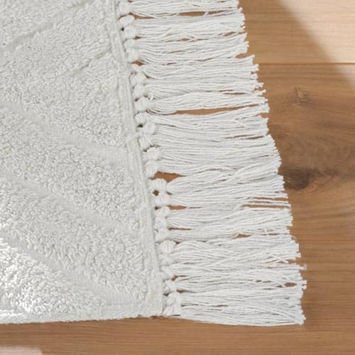 Promo Linge Nara tapis 50x80 cm coton à franges