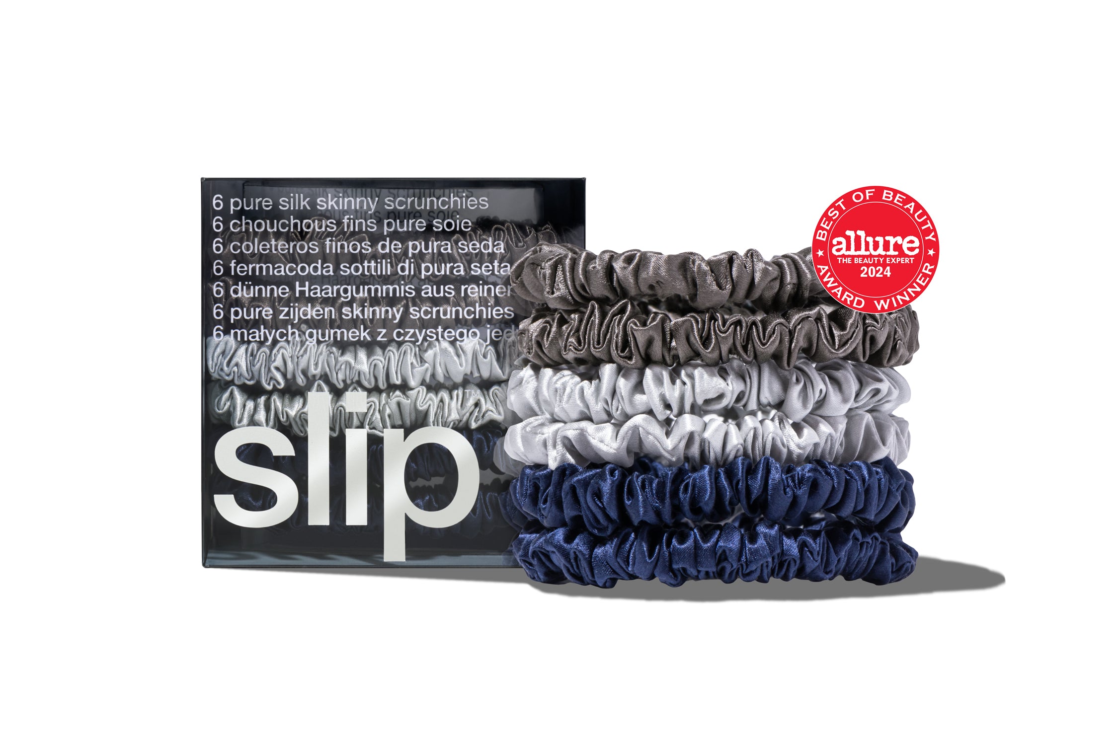 Slip Skinny Scrunchies chouchou soie midnight lot 6