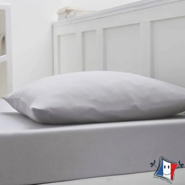 Lingorama Blanc des Vosges drap housse jersey coton 120/130x190 blanc
