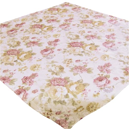 TEXPOT Tischläufer chemin de table 100x140 roses écru