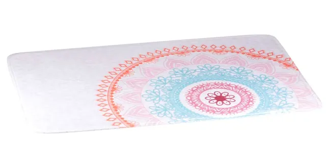 Promo Linge KGS Tapis de Bain 45x75 Mandala Blanc