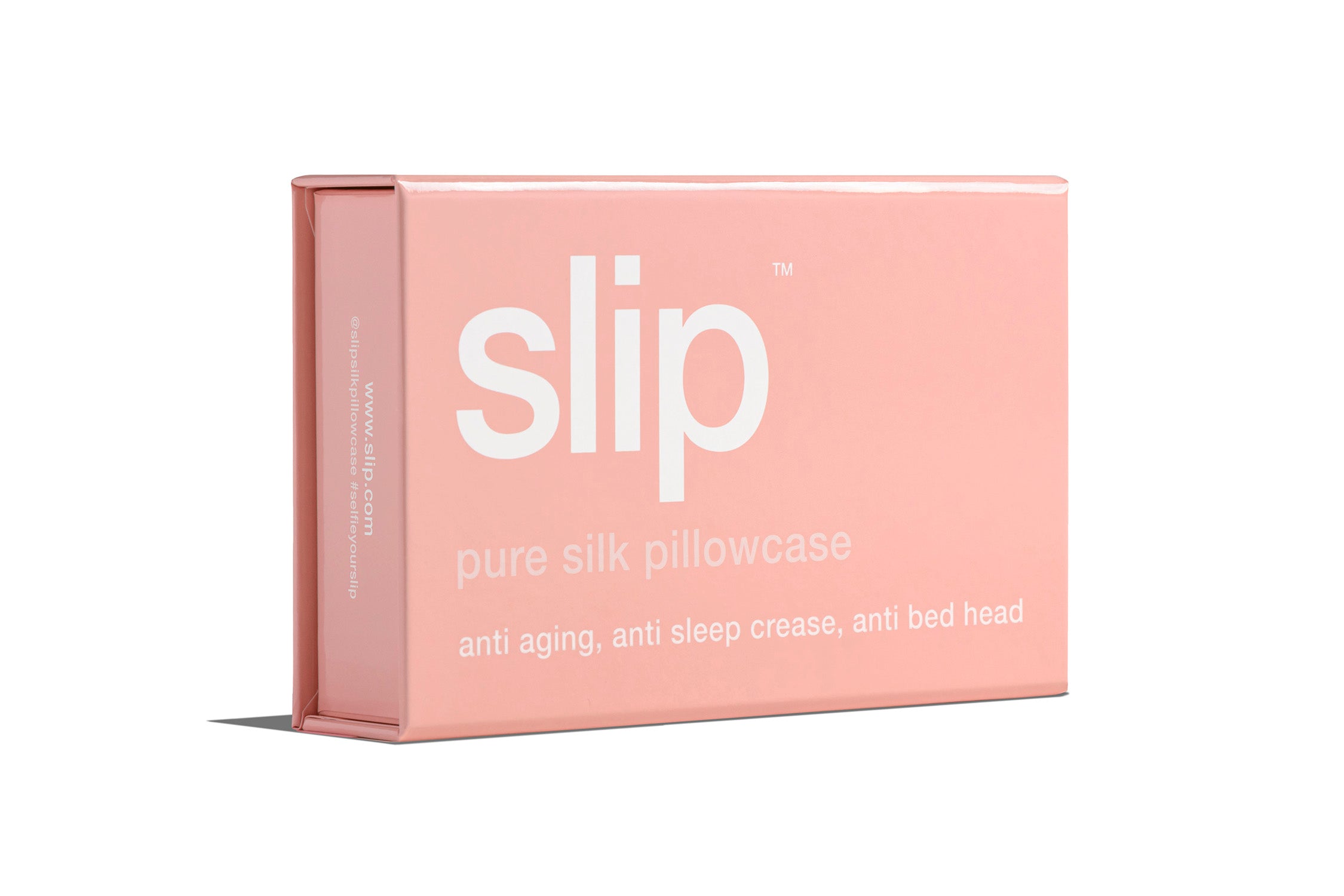 Slip Queen Zippered Pillowcase taie oreiller soie rose 51x76