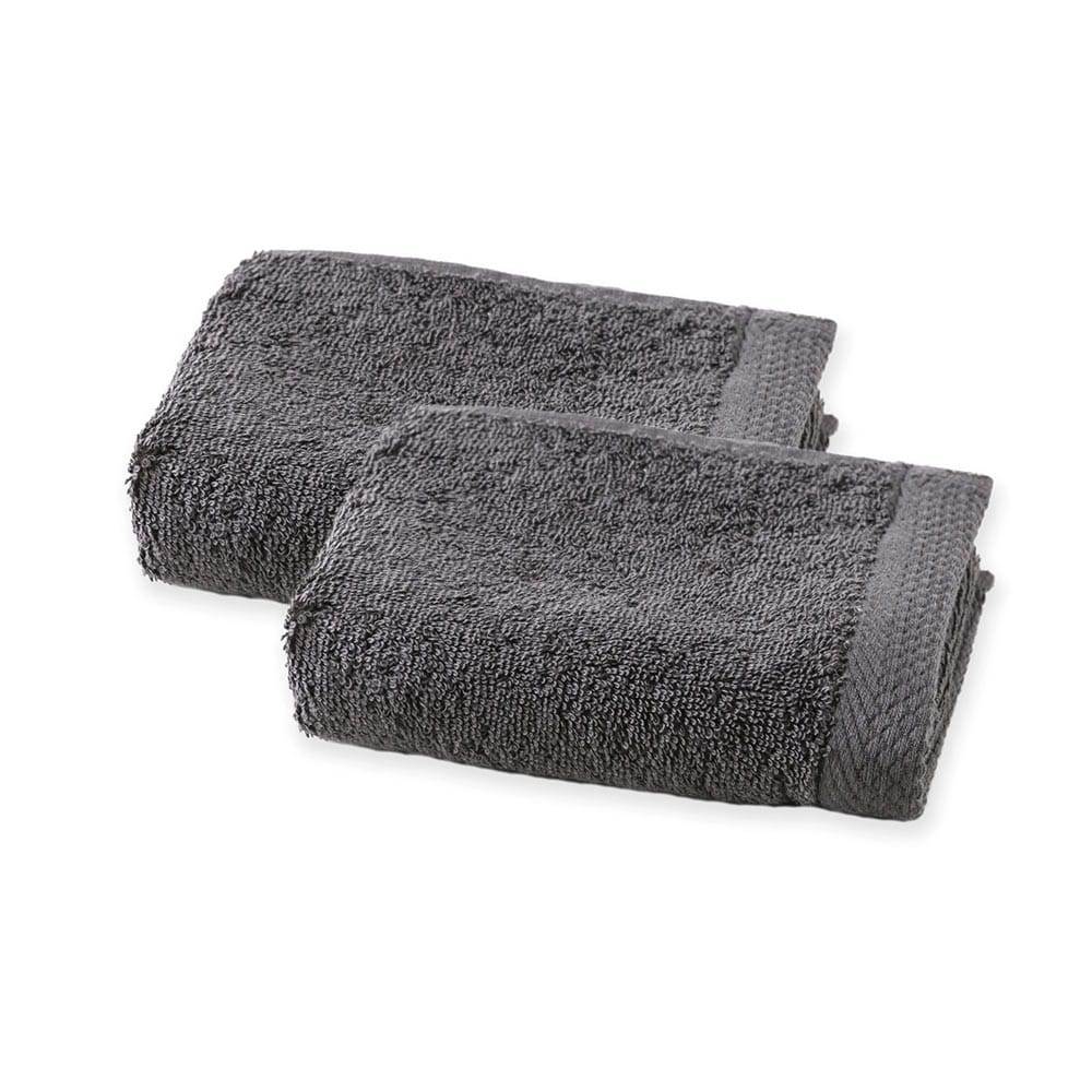 Lingorama Serviette invité 30x50 éponge coton 600 g lot de 2
