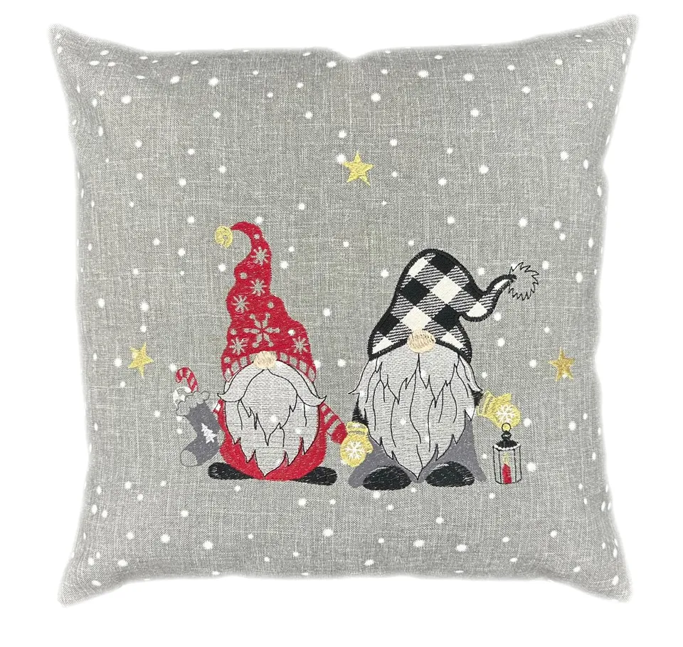 Texpot Kissenhüllen housse coussin 40x40 gris clair Noël