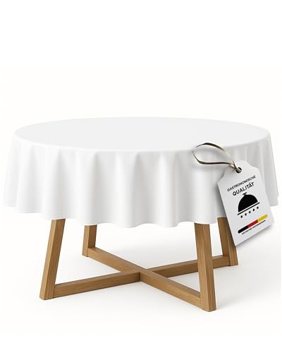 Texpot Tischdecken Nappe Ronde 200 cm Blanc Coton