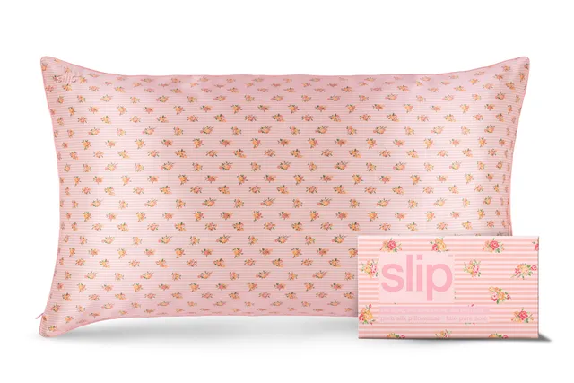 Slip King Zippered Petal taie oreiller soie 51x91