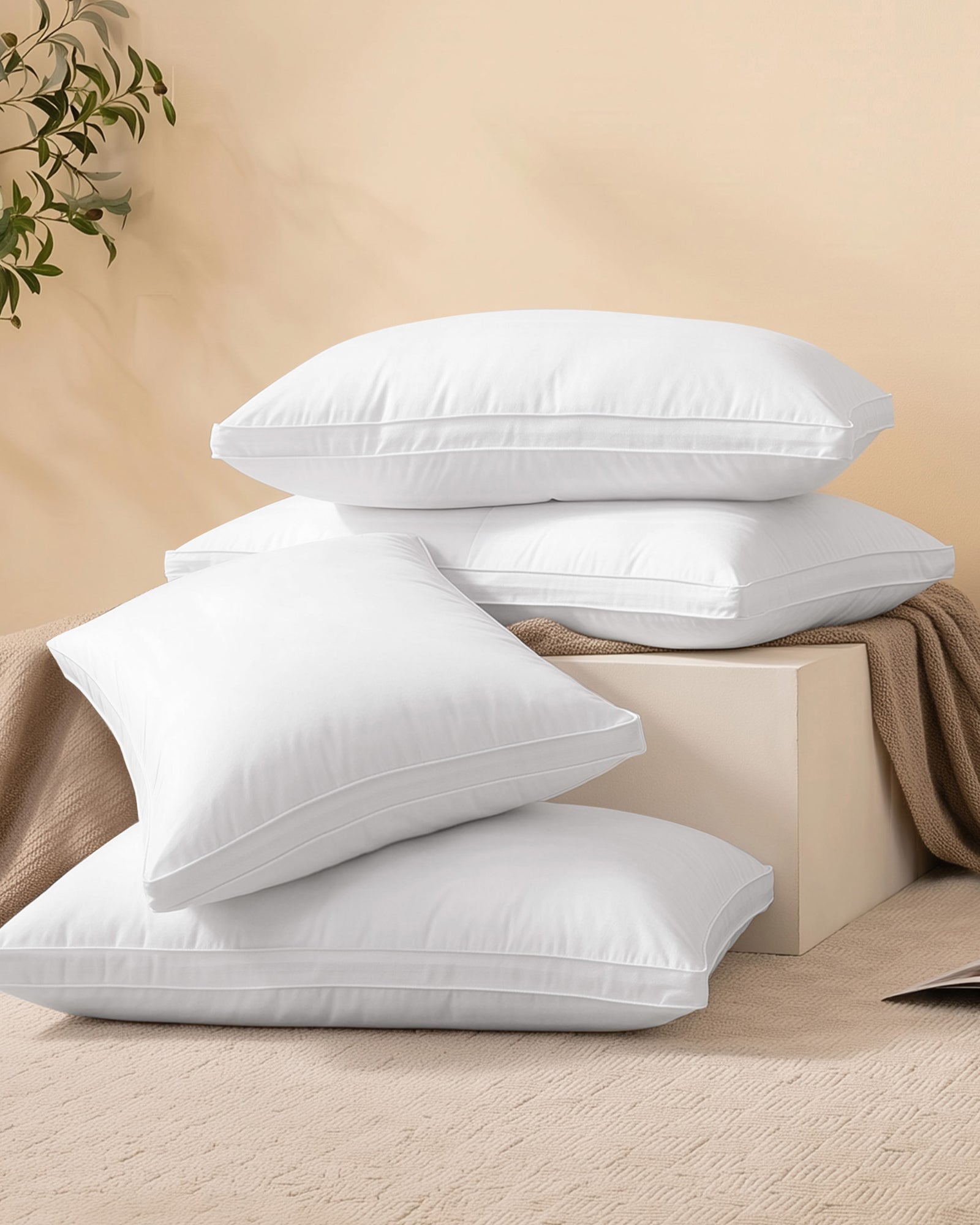 Utopia Bedding Performance Oreiller Queen Blanc Lot 2