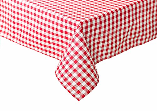 TEXPOT Tischdecken Nappe carreaux rouge 90x260 coton