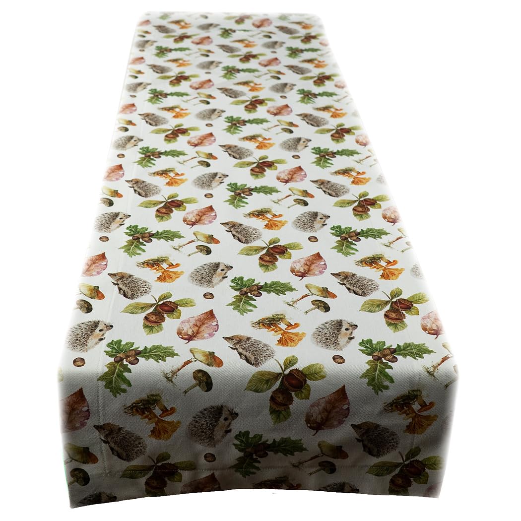 TEXPOT Tischdecken champignons hérissons nappe 85x85 cm automne