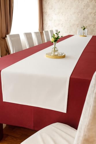 Texpot Tischläufer chemin de table 40x220 cm blanc coton
