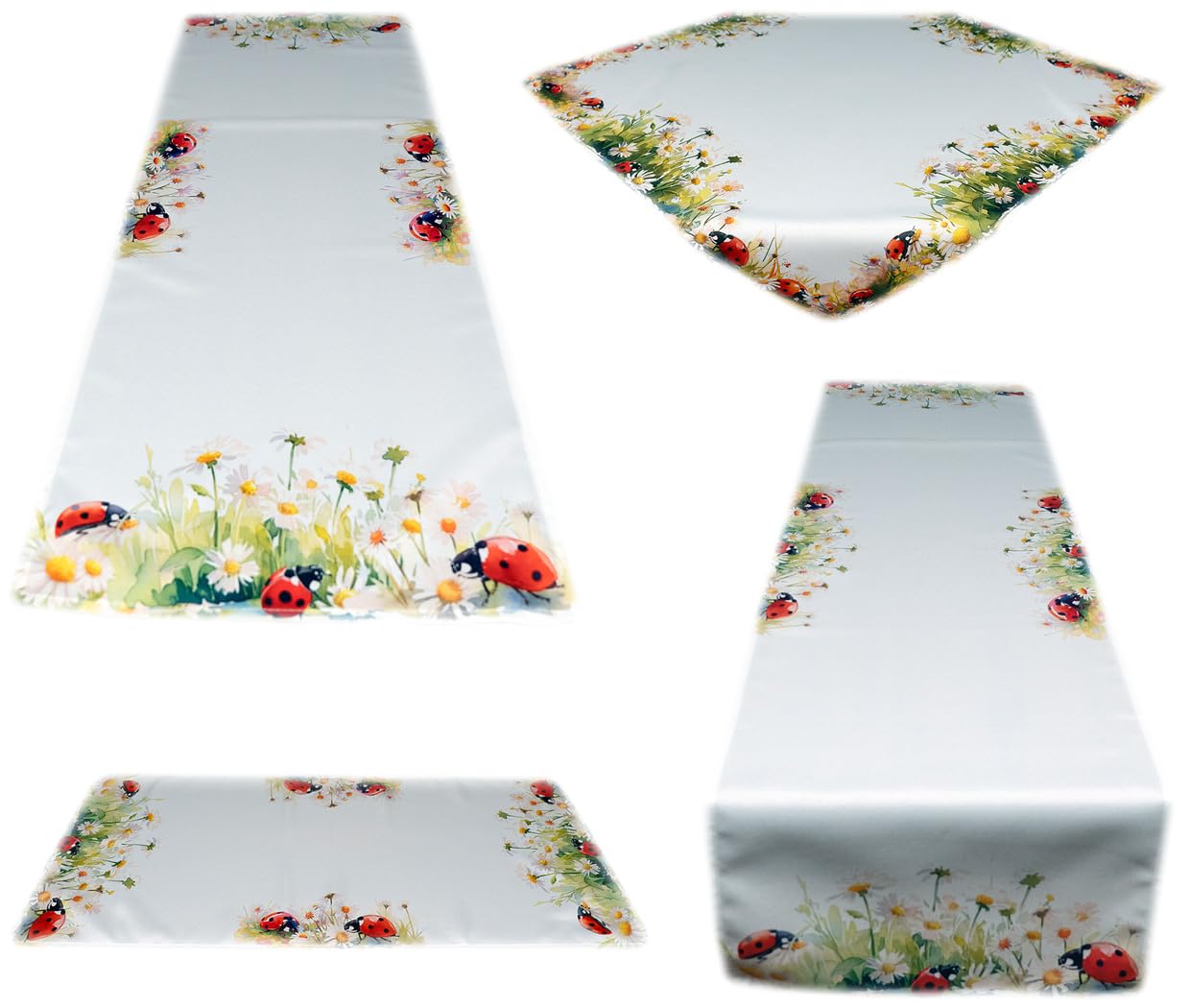 Texpot Tischdecken nappe carrée coccinelles 85x85 cm