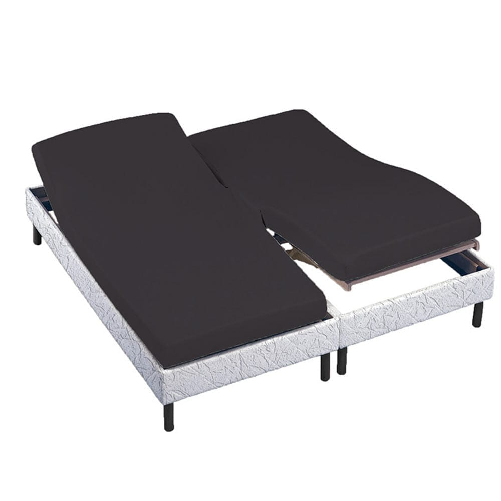 Lingorama Linge de lit Drap housse 2x80x200 percale blanc