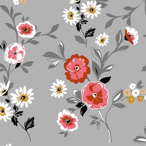 TEXPOT Gartentischdecken toile cirée 140x180 cm motif fleurs