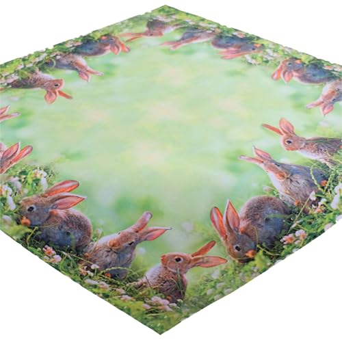 TEXPOT Tischläufer chemin de table 3 lapins 90x40 polyester