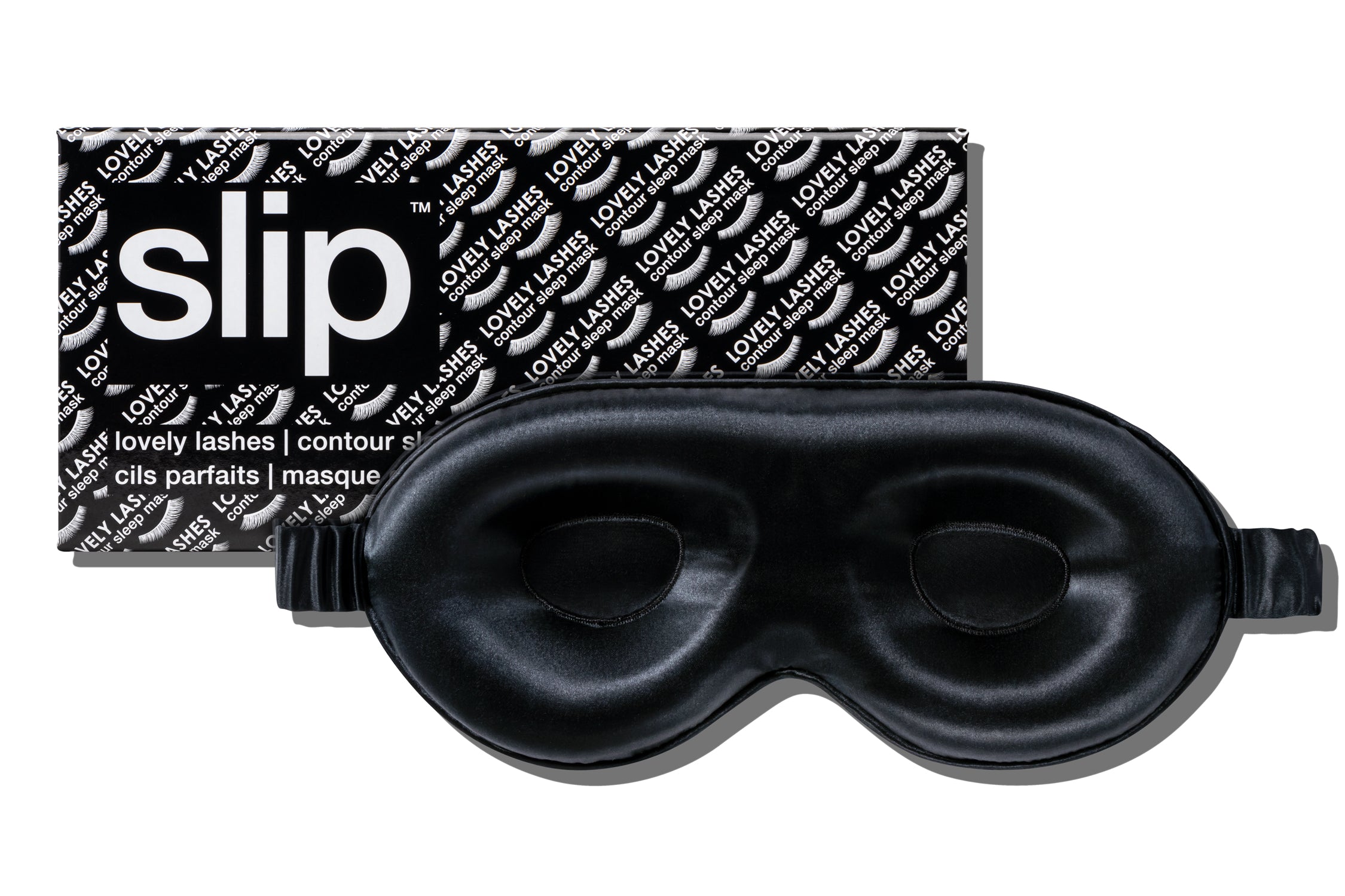 Slip Contour Sleep Mask masque de nuit soie Black noir