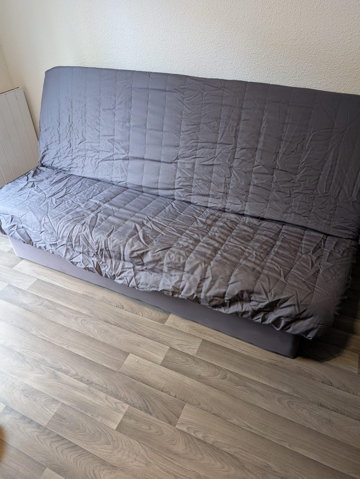 Promo Linge Draps Housse clic-clac matelassée anthracite
