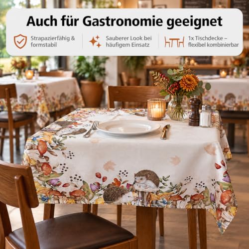 Texpot Tischdecken nappe hérisson automne 85x85 polyester
