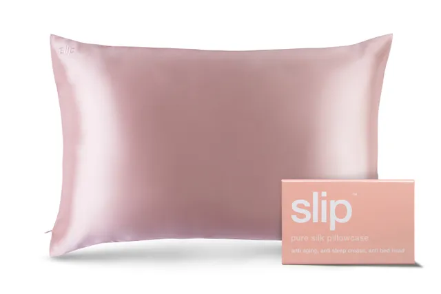 Slip Queen Zippered Pillowcase taie oreiller soie rose 51x76