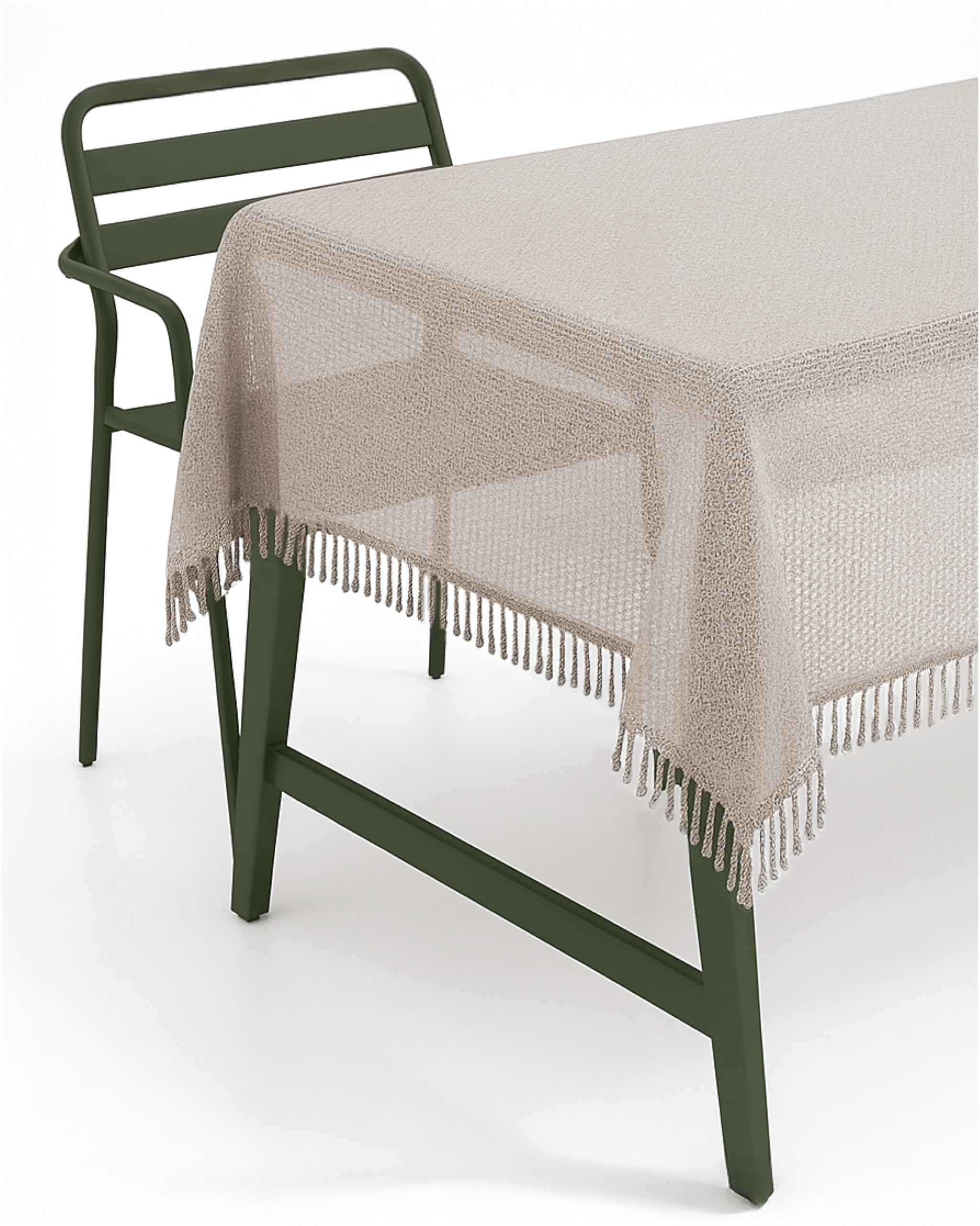TEXPOT Gartentischdecken nappe jardin gris clair 130x160cm PVC