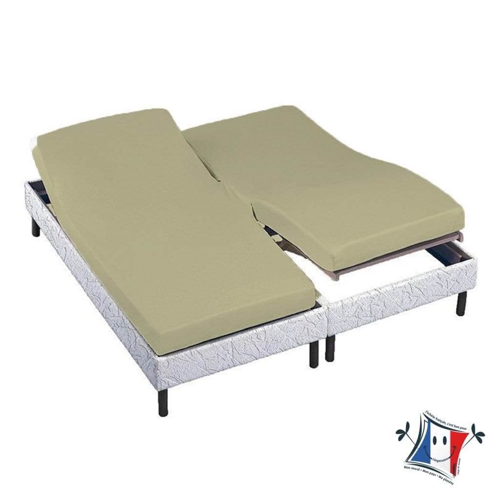 Lingorama drap housse percale coton 2x70x190 uni 80 fils