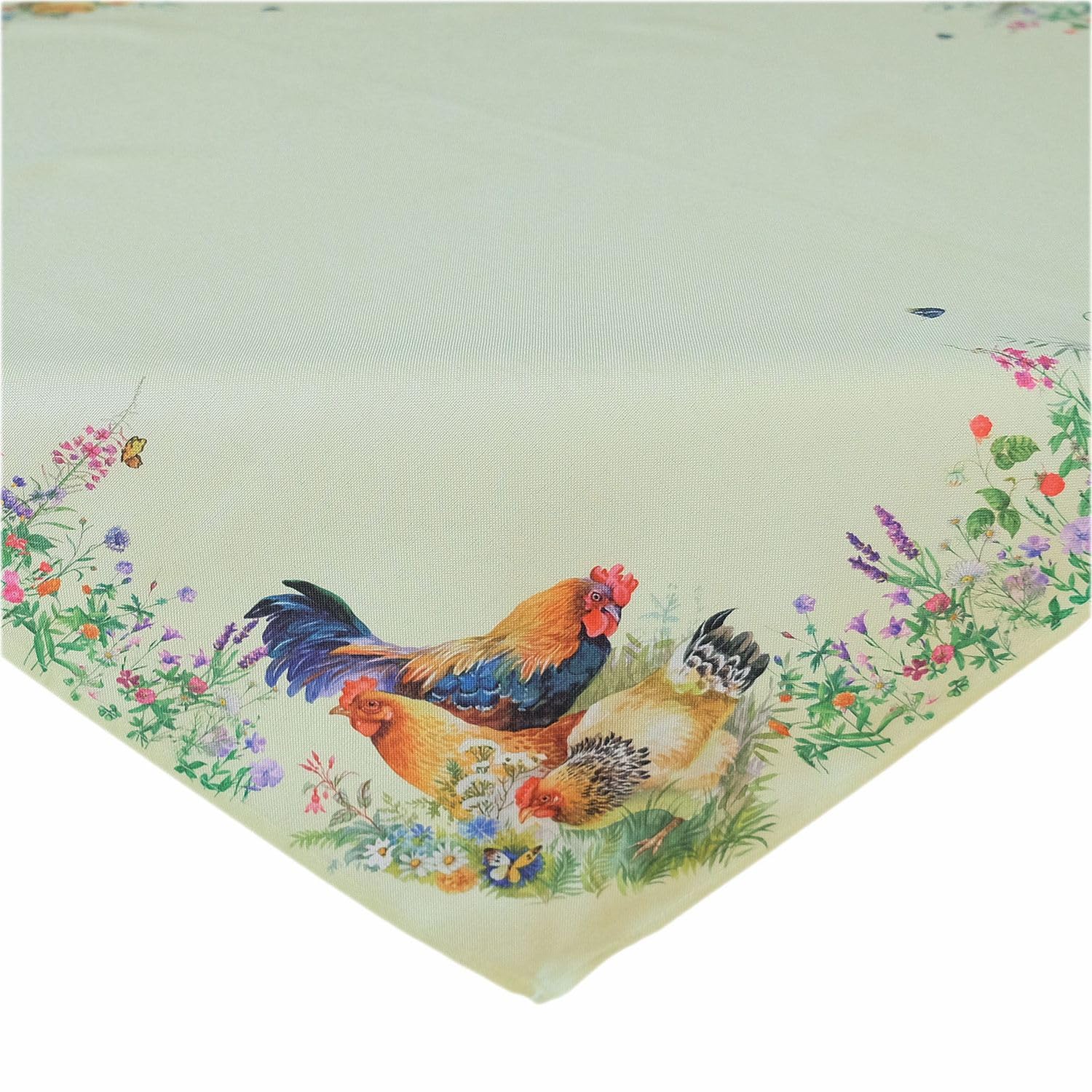 TEXPOT Servietten nappe coq imprimé 40x40 cm lot 1