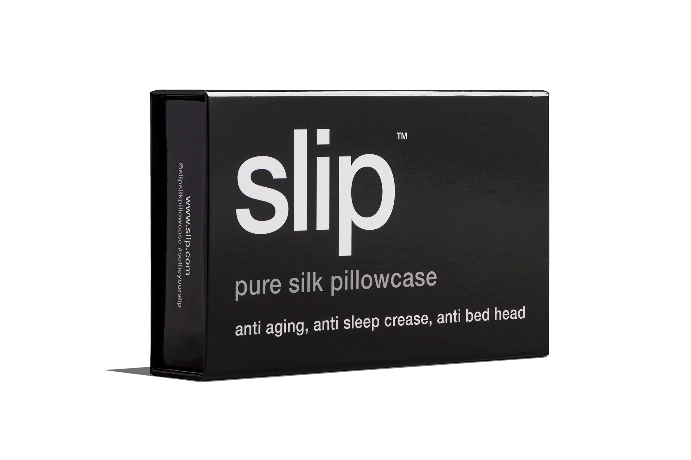 Slip Queen taie d'oreiller soie noire 51x76 cm