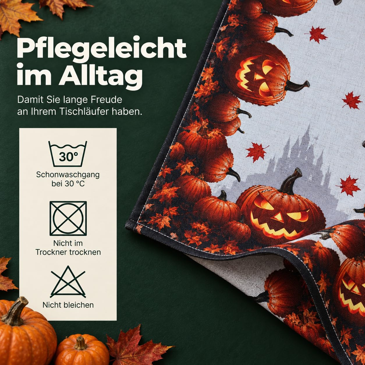 TEXPOT Tischdecken nappe Halloween 90x40 citrouille polyester
