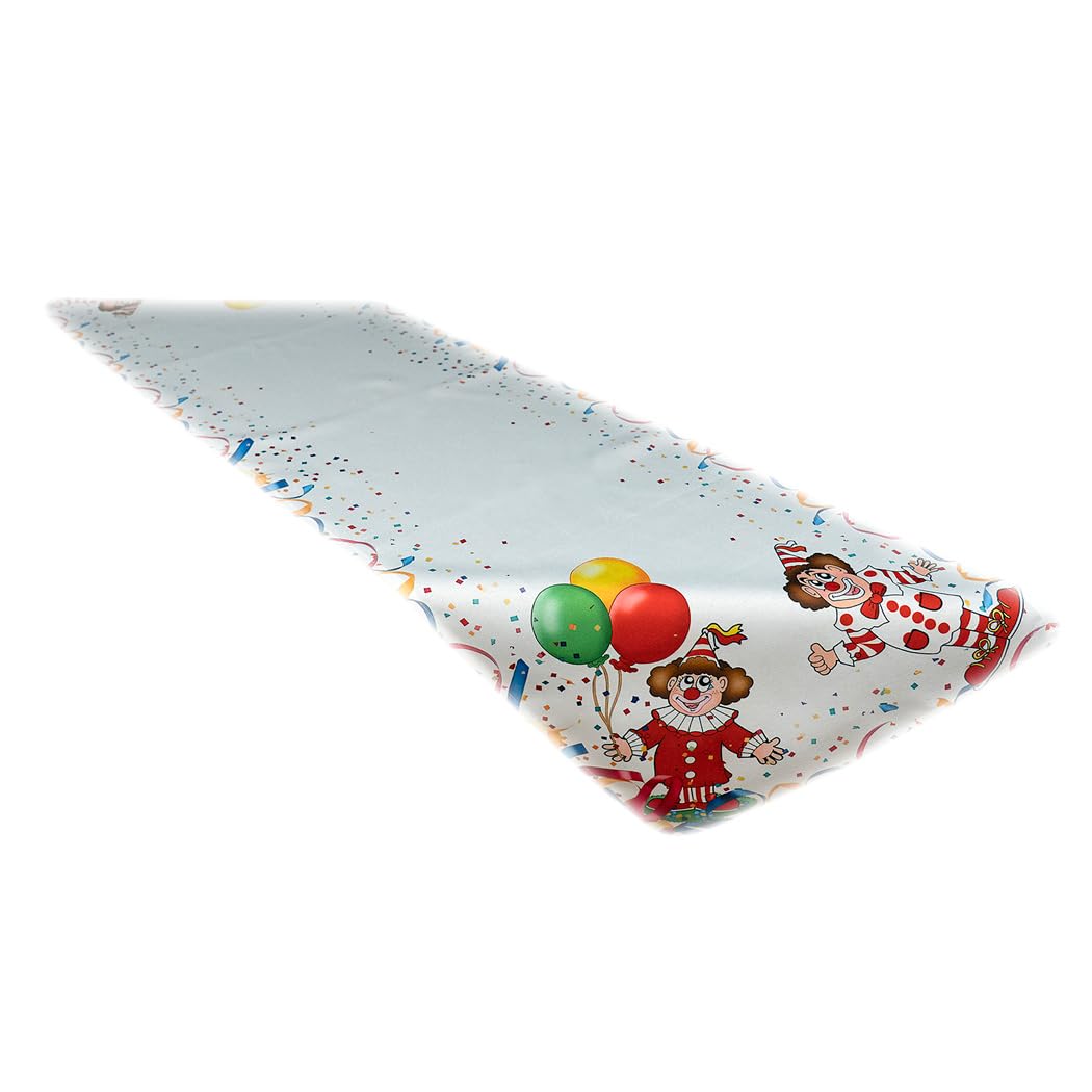 TEXPOT Tischdecken nappe clowns blanc 85x85 polyester