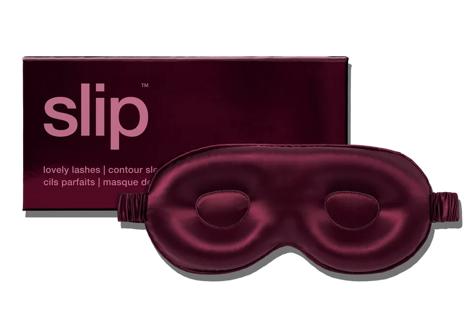 Slip Contour Sleep Mask masque de nuit soie Crimson rouge