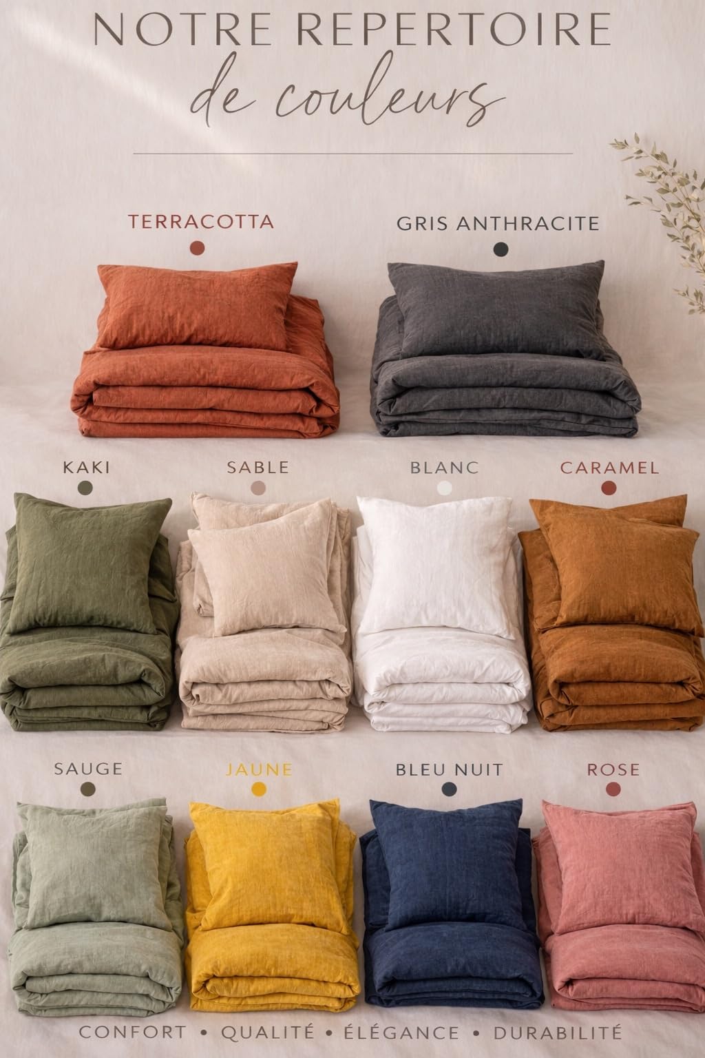 PROMO LINGE Angelina parure lit gaze coton blanc 240x260