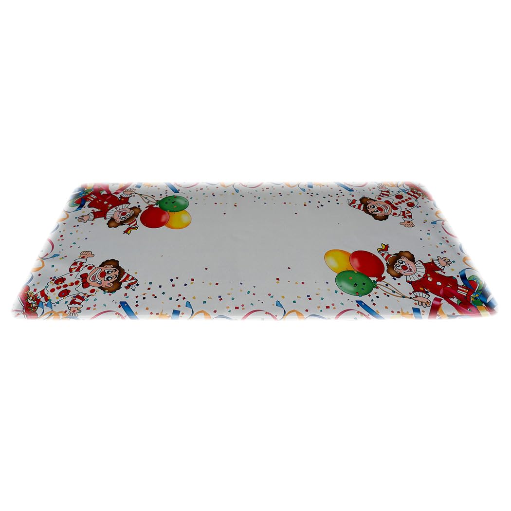 TEXPOT Tischdecken nappe clowns blanc 85x85 polyester